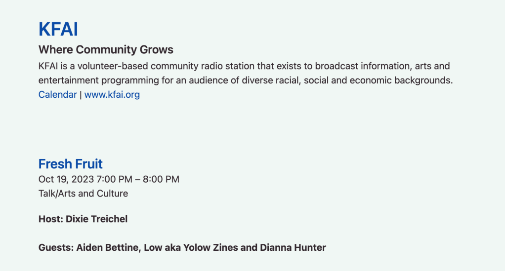 click here to listen to show