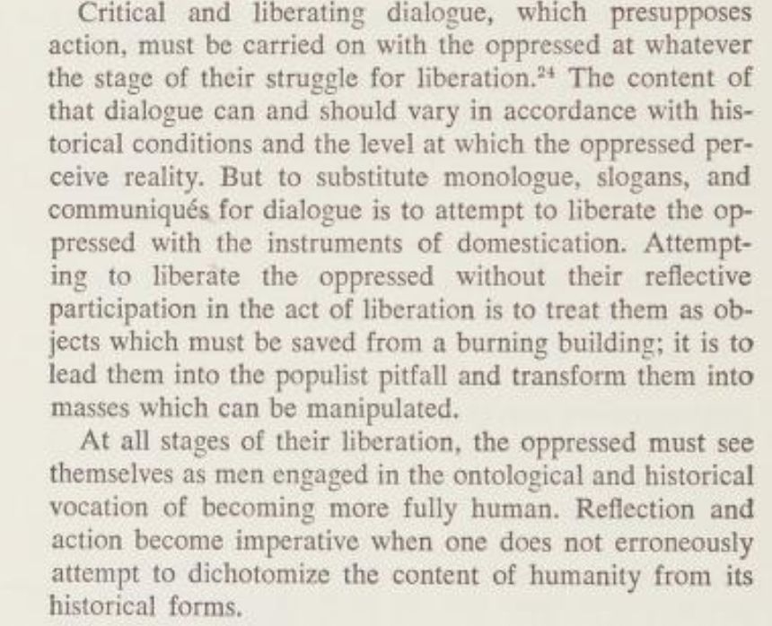 image: screenshot from pedagogy of the oppressed (internet archive)
Freire, P. (1972) Pedagogy of the Oppressed, Herder and herder.